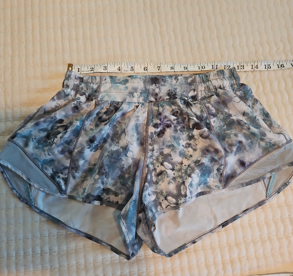 lululemon athletica Blue Patterned Athletic Shorts
